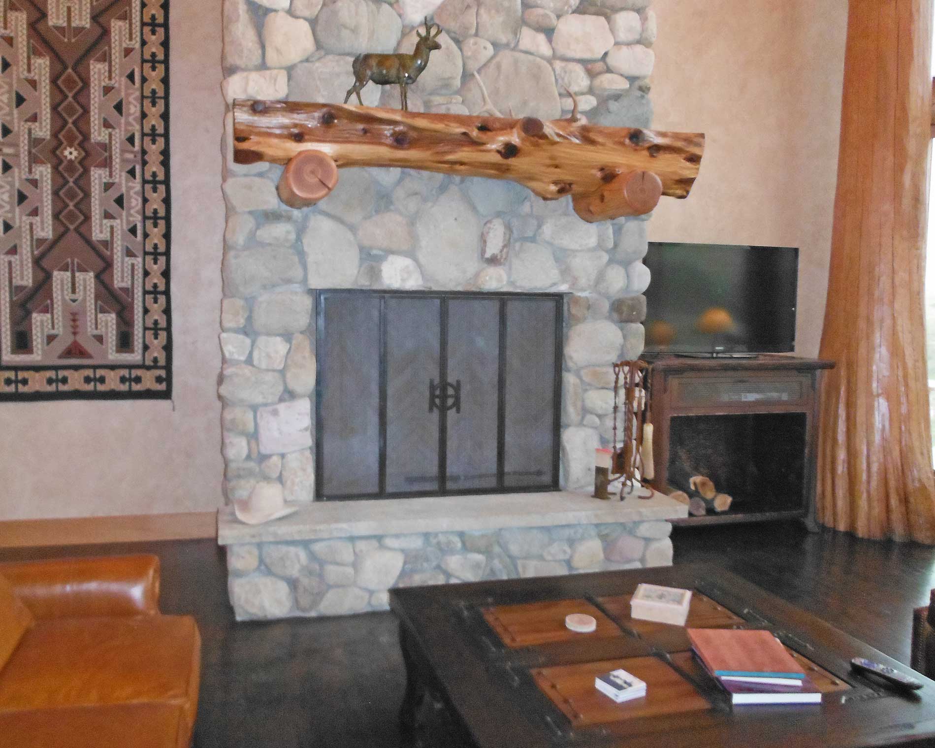 custom wood mantle for fireplace